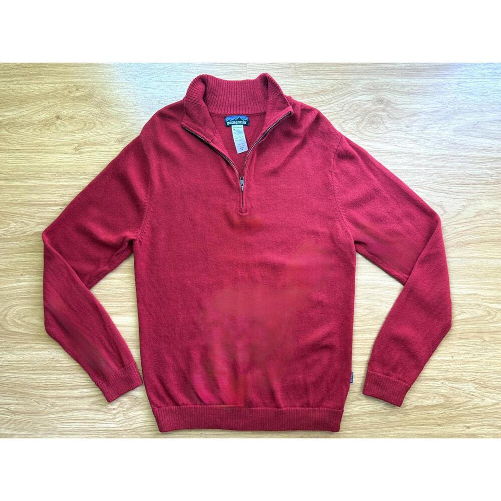 Patagonia Lambswool Sweater 1/4 Zip Mens L. Rare!!